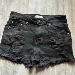 Almost famous super stretchy high rise ‘mom shorts’